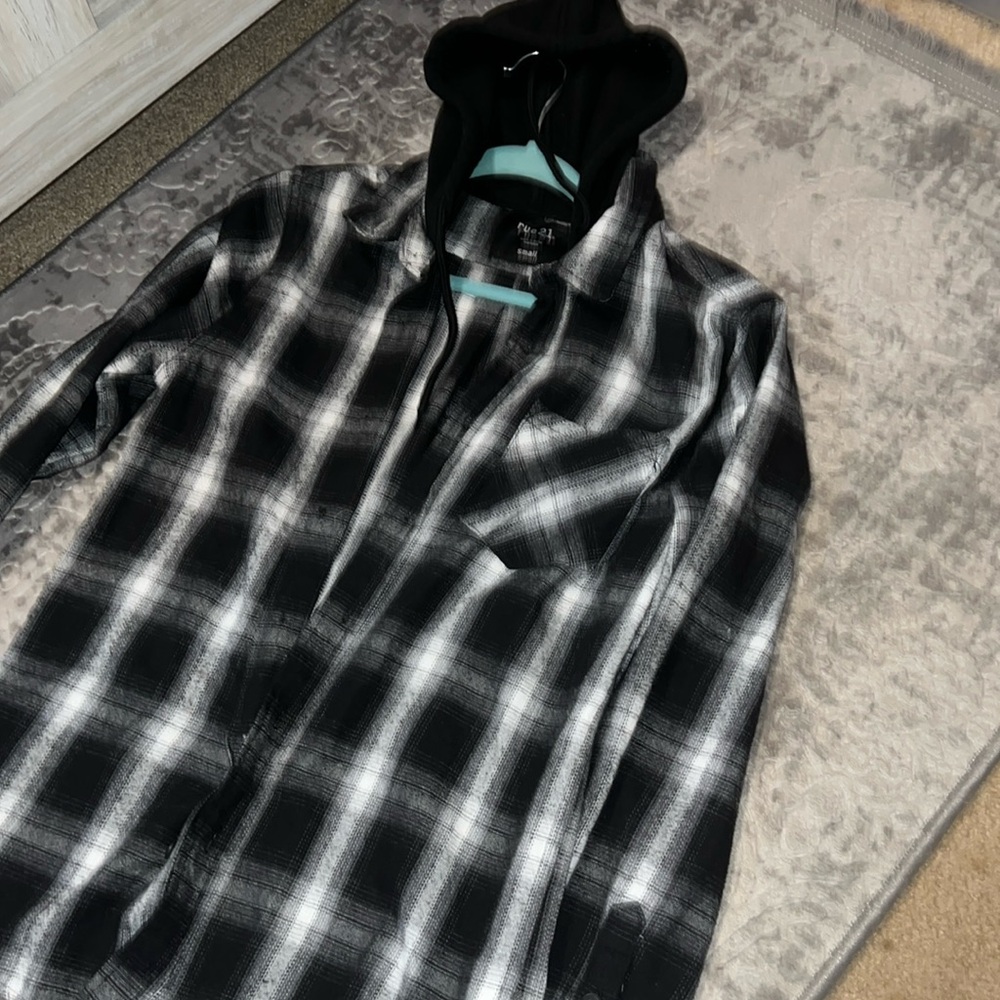 Flannel from rue 21 with hood size smalll